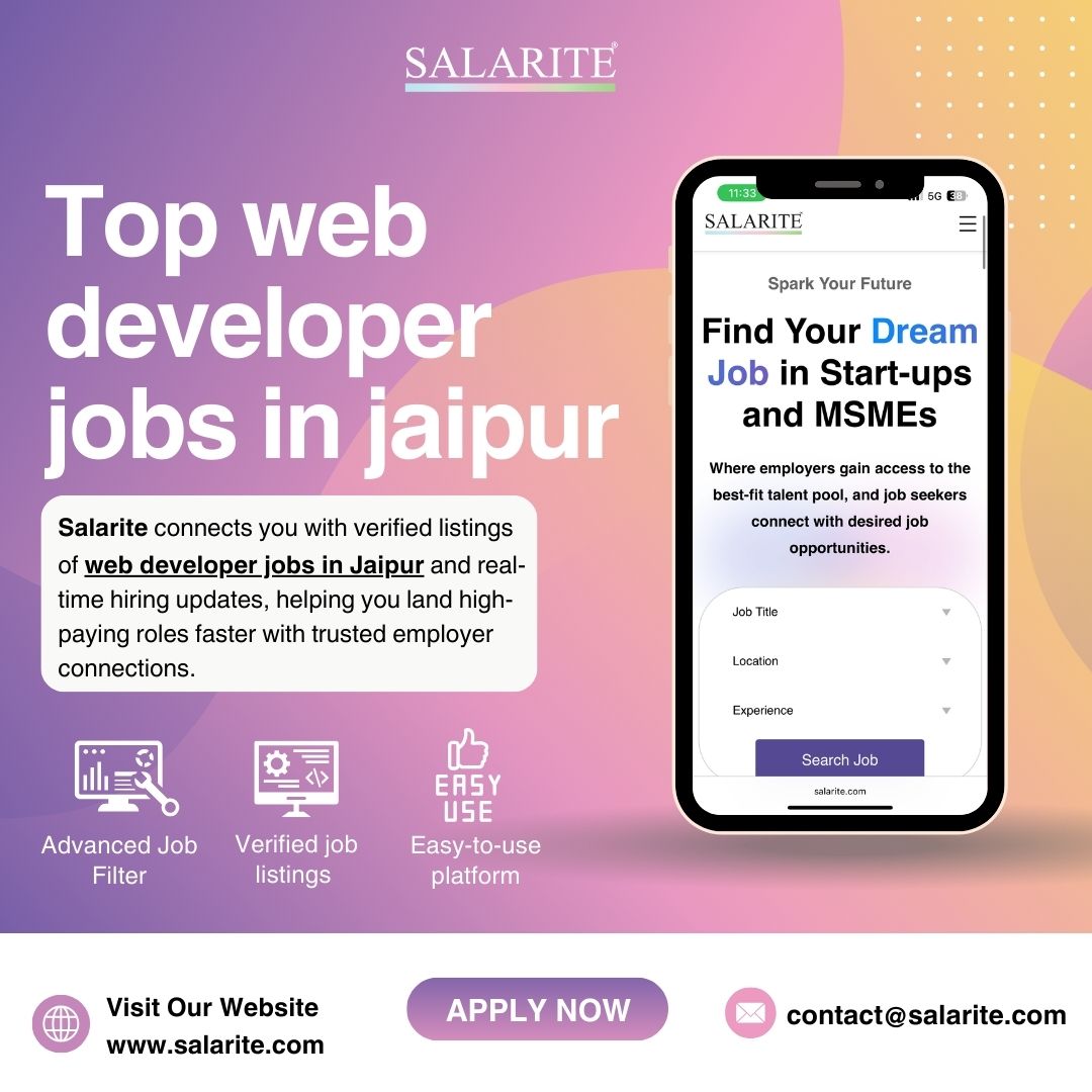 Top web developer jobs in jaipur